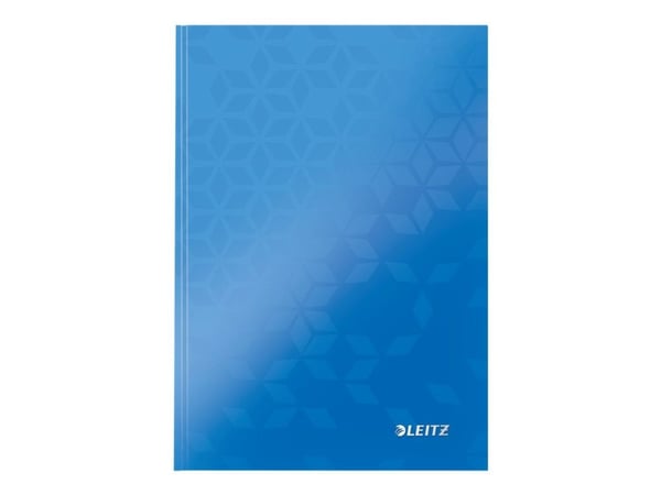 Leitz WOW - Anteckningsblock - fodralbunden - A5 (148 x 210 mm) - rektangulär - 80 ark - linjerad - metalliskt blå - kartong