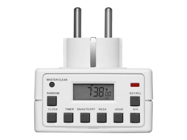 goobay Digital Timer - Automatisk strömbrytare - AC 230 V - vit