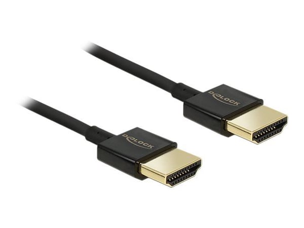 Delock Premium - HDMI-kabel med Ethernet - HDMI hann til HDMI hann - 0.5 m - 4K-støtte