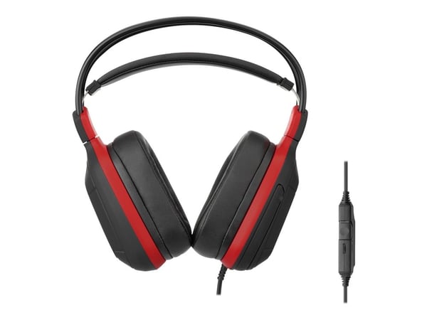 SuBsonic Pro Gaming 50 - Red Sports Edition - hodesett - full størrelse - kablet - 3,5 mm jakk