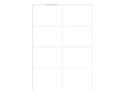 MediaRange - Matt - permanet adhesiv - matt hvit - 105 x 74 mm 400 etikett(er) (50 ark x 8) flerbruks merkelapper