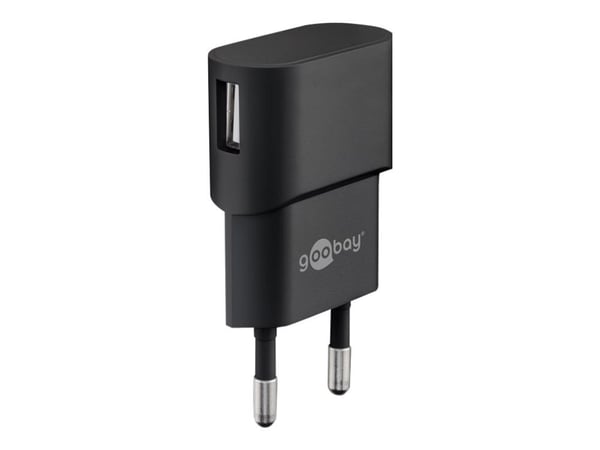 goobay Apple Lightning charger set - Strømadapter - 5 watt - 1 A (USB) - på kabel: Lightning - svart goobay Apple Lightning charger set - Strømadapter - 5 watt - 1 A (USB) - på kabel: Lightning - svart