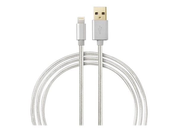 Nedis - Lightning-kabel - USB hann til Lightning hann - 3 m - aluminium