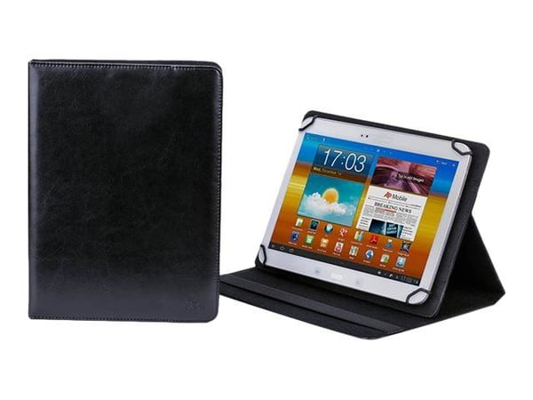 Rivacase 3007, Folio, Universal, iPad 3/4 / Samsung Galaxy Tab 10.1 / Galaxy Note 10.1, 25,6 cm (10.1"), 375 g, Svart