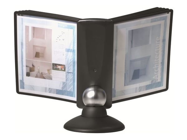 DURABLE SHERPA motion - Displaypanelsystem - stasjonær - 10 rom - for A4 - svart