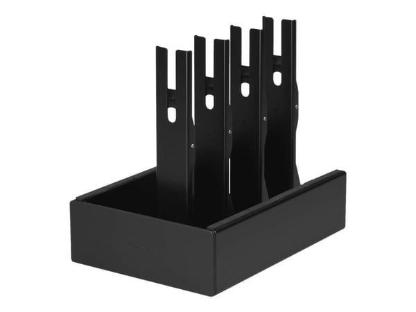 Flexson - Brakett - for 4 audio amplifiers - stål - svart - veggmonterbar, skrivebordsmonterbar - for Sonos Amp
