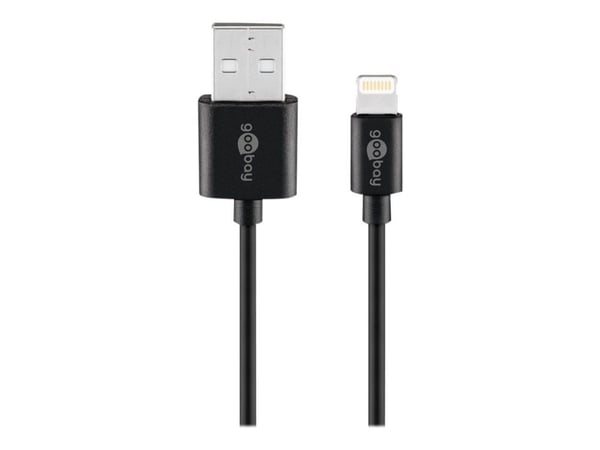 goobay Apple Lightning charger set - Strømadapter - 5 watt - 1 A (USB) - på kabel: Lightning - svart