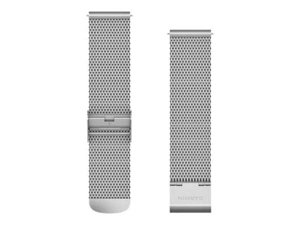 Garmin Quick Release Band - KlocKräm för smart klocka - 125-197 mm - silver milanese - för Approach S40; Forerunner 245, 55, 645; Venu; vívoactive ...