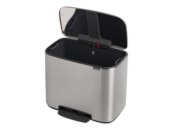 Brabantia Bo Pedal Bin - Skraldespand - fliplåg - 36 L - fodpedal - mat stål