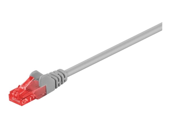 goobay - Koppeledning - RJ-45 (hann) til RJ-45 (hann) - 3 m - UTP - CAT 6 - halogenfri, hasped, rund, knekkfri - grå