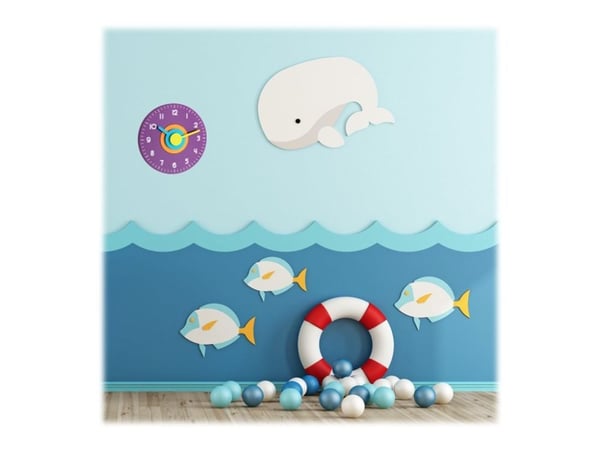 TFA POLO - Klokke - kvarts - veggmonterbar - 23 cm - lilla