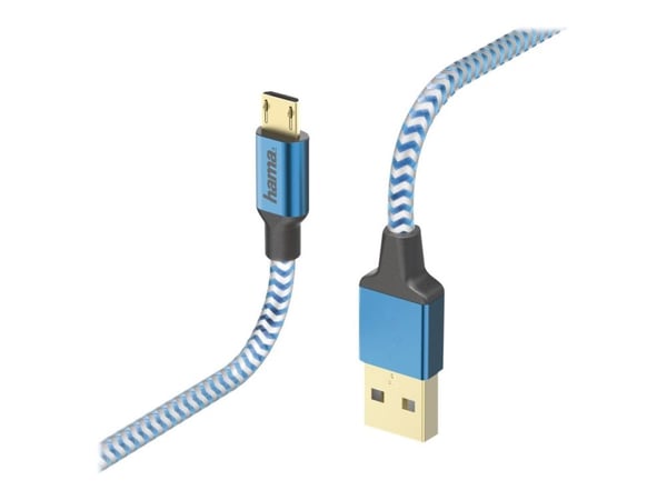 Hama 00178289, 1,5 m, USB A, Micro-USB B, USB 2.0, käsiliitin/käsiliitin, sininen