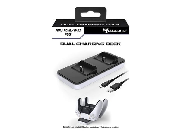 SuBsonic Dual Charging Dock - Ladestasjon - 2 utgangskontakter (2 x USB-C) - for Sony DualSense