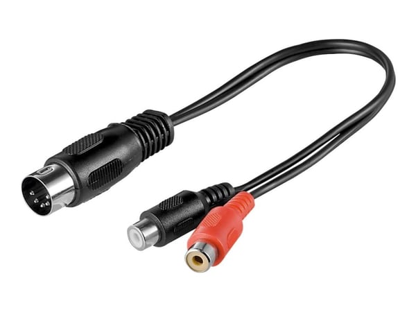 goobay - Audio-adapter - 5 pin DIN 180° kontakt till RCA mottagare - 20 cm goobay - Audio-adapter - 5 pin DIN 180° kontakt till RCA mottagare - 20 cm