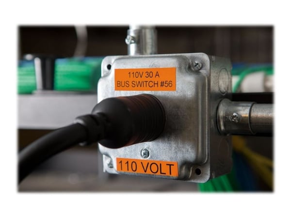 DYMO XTL All-Purpose - Vinyl - sort på klart - Rulle (1,9 cm x 7 m) 1 rulle(r) etiketteri - XTL 300, 500 -laitteille