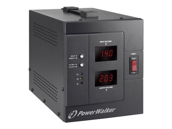 PowerWalker AVR 3000 SIV FR - Automatisk spänningsregulator - AC 230 V - 2400 Watt - 3000 VA - utgångskontakter: 2