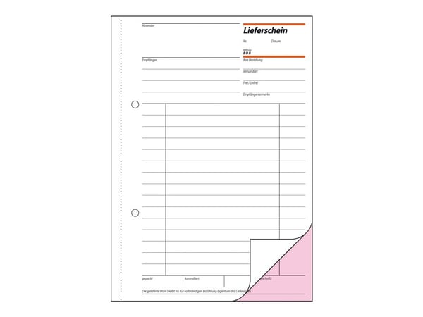 Sigel - Fraktliste - 50 ark - A5 (148 x 210 mm) - dublett - karbonfri