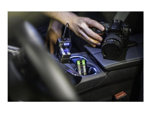 Green Cell - Batterilader - 2.5 watt - 0.6 A - svart - for GoPro HERO5; HERO6