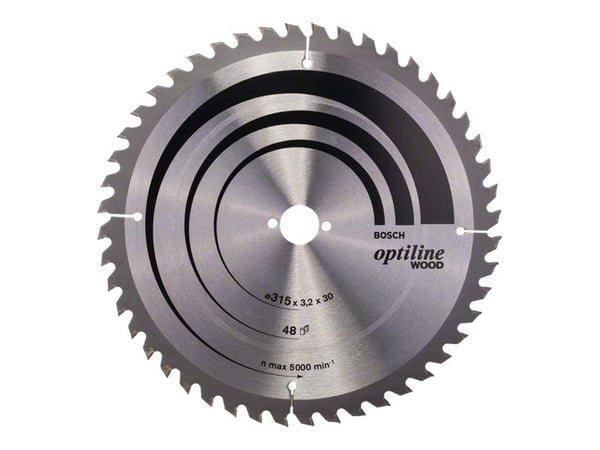 Bosch Optiline Wood - Sirkelformet sagblad - for tre - 315 mm - 48 tenner