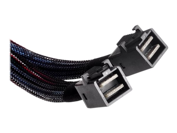 SilverStone CPS04 - SAS internt kabel - md sidebands - SAS 12Gbit/s - 4-Lane - 4 x Mini SAS HD (SFF-8643) (han) til 4 x Mini SAS HD (SFF-8643) (han...