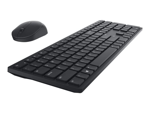 Dell Pro Keyboard and Mouse KM5221W - Tastatur- og mussett - trådløs - 2.4 GHz - QWERTY - Estisk - svart