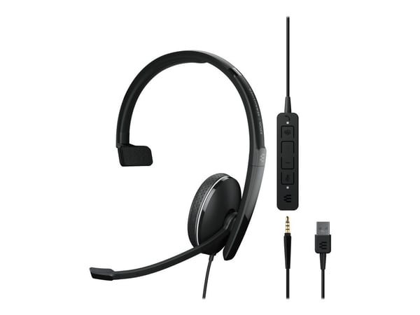 EPOS ADAPT 135T USB II - ADAPT 100 Series - hodesett - on-ear - kablet - USB, 3,5 mm jakk - svart - Certified for Microsoft Teams, Optimert for UC