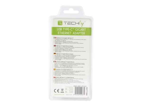 TECHly Converter Cable Adapter USB 3.1 Type CM to Gigabit Ethernet - Nettverksadapter - USB 3.1 - 1GbE - 1000Base-T