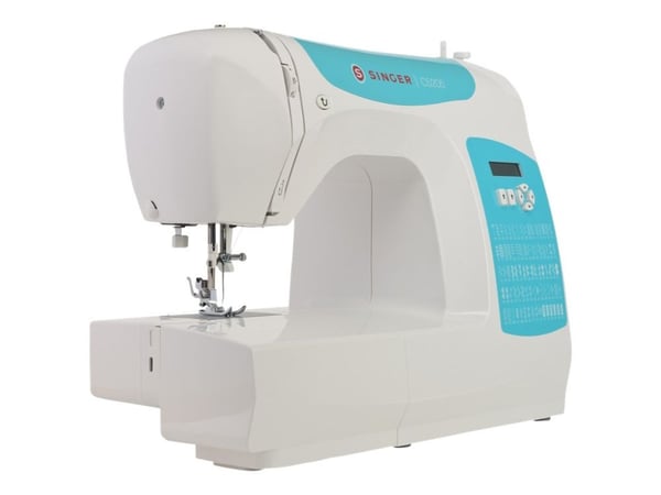 SINGER C5205-TQ, Sininen, Valkoinen, Automaattinen ompelukone, Ompelu, 1 Askel, LCD, Painikkeet, Kosketus
