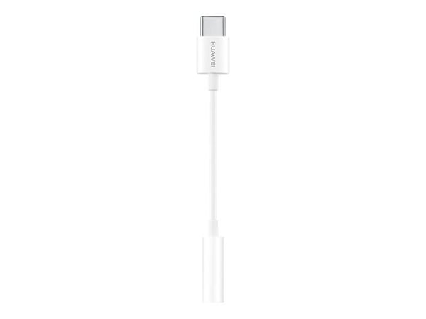 Huawei CM20 - USB-C til hodetelefons-jakkadapter - 24 pin USB-C hann til minijakk hunn - 9 cm - hvit