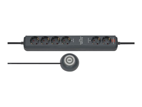 brennenstuhl Eco-Line Extension Socket Comfort Switch Plus EL CSP 24 6-way 1,5m H05VV-F 3G1,5 2 permanent, 4 switchable - Flerkoplingslist - utgang...