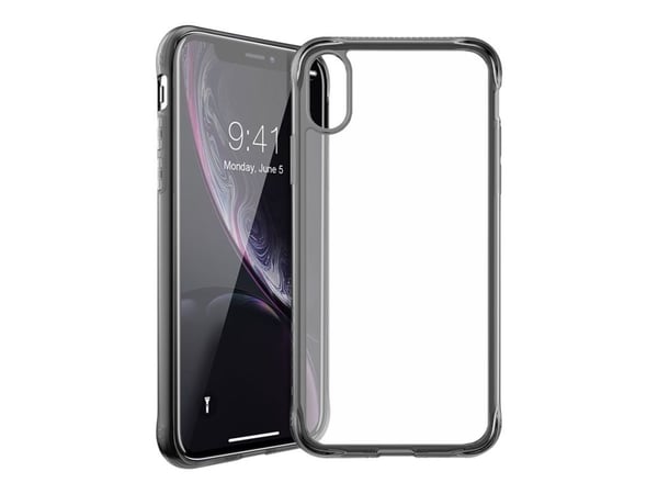 ITSKINS NANO // ICE - Baksidedeksel for mobiltelefon - polykarbonat, termoplast-polyuretan (TPU) - svart, gjennomsiktig - for Apple iPhone XR