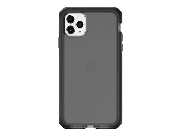 ITSKINS Level 3 Supreme // Frost Antimicrobial - Bagsidecover til mobiltelefon - termoplastisk polyuretan (TPU) - grå, sort - for Apple iPhone 11 P...