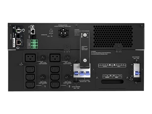 Liebert GXT5 - UPS (rackmonterbar/extern) - AC 230 V - 6000 Watt - 6000 VA - 16 x batteri - utgångskontakter: 6 - 5U