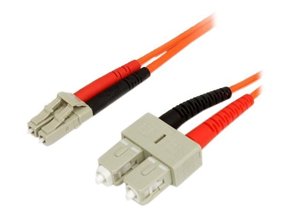 Startech 3m Fiber Optic Cable - Multimode Duplex 62.5/125 - LSZH - LC/SC - OM1 - LC to SC Fiber Patch Cable (FIBLCSC3) - Nettverkskabel - LC multim...