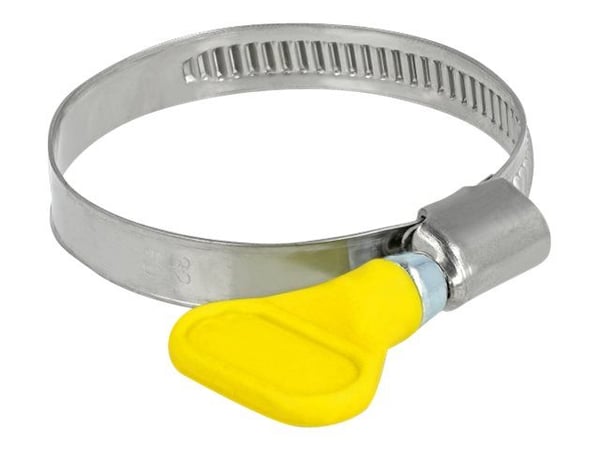 DeLOCK 19517, Butterfly clamp, Keltainen, Muovi, Ruostumaton teräs, Muovipussi, 3,2 cm, 5 cm