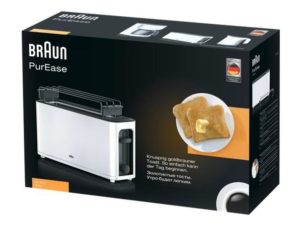 Braun HT 3110 White, 1 viipale(i)ta, Valkoinen, Muovi, Painikkeet, Rotaatio, 1000 W, 294 mm