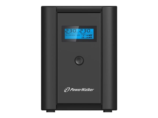 PowerWalker VI 2200 LCD/FR - UPS - AC 230 V - 1200 watt - 2200 VA - 9 Ah - USB - utgangskontakter: 4 - svart