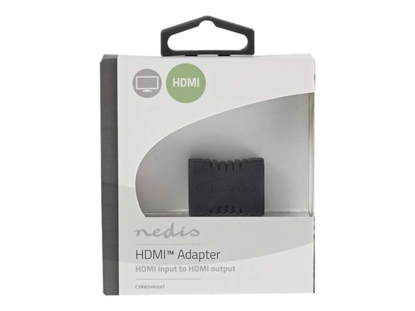 Nedis - HDMI-adapter med Ethernet - HDMI hunn til HDMI hunn - antrasitt