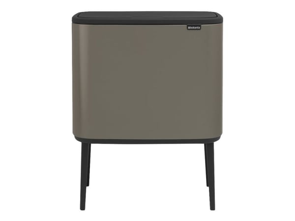 Brabantia Bo Touch Bin - Søppelbøtte - flipp-lokk - 33 L - avfallssortering - platina