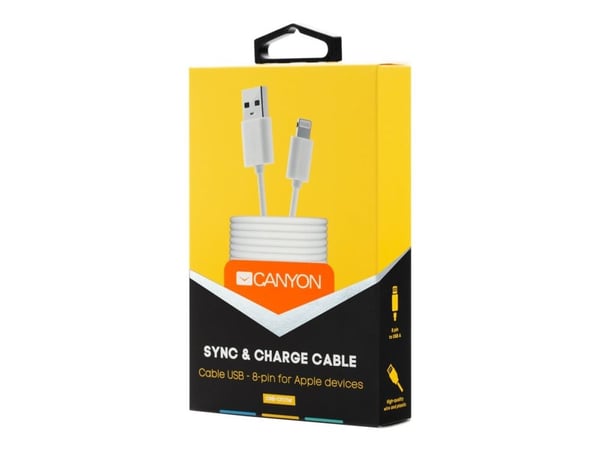 Canyon CNE-CFI1 - Lightning-kabel - Lightning hann til USB hann - 1 m - hvit
