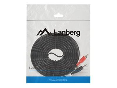 Lanberg - Lydkabel - mini-phone stereo 3.5 mm hann til RCA x 2 hann - 5 m - svart
