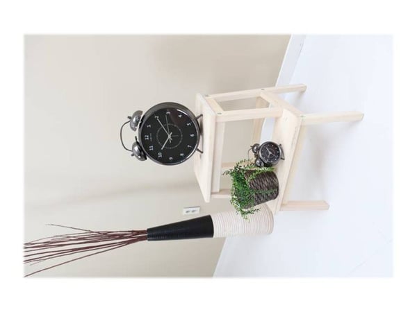 Nextime Wake Up - Alarmklokke - rund - kvarts - skrivebord - svart - ramme: Retro