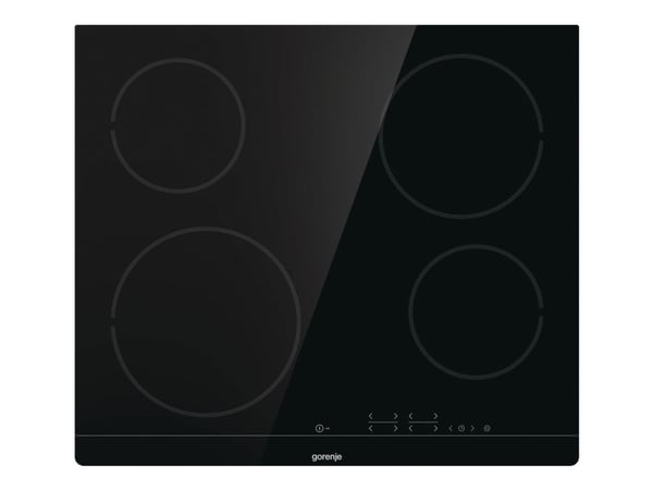 Gorenje ECT641BSC - Keramisk komfyrtopp - 4 plater - Nisje - bredde: 56 cm - dybde: 49 cm - med avskrådd ramme - svart