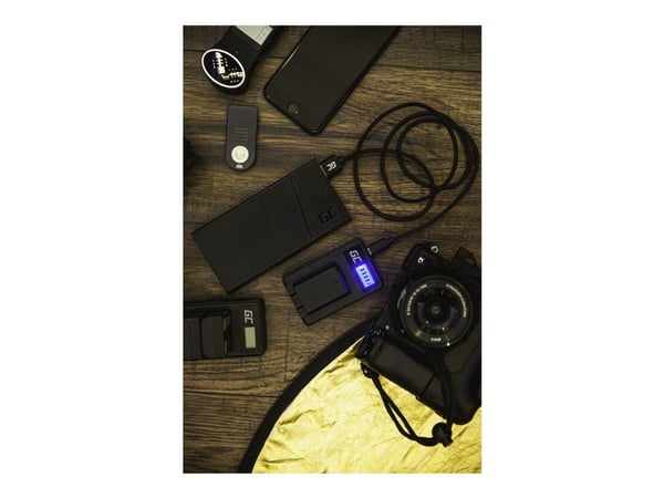 Green Cell - Batterilader - 2.5 watt - 0.6 A - svart - for GoPro HERO5; HERO6
