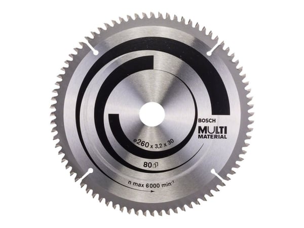 Bosch PYÖRÖHIHIONTA MULTIMATERIAALI 260X30MM 80T