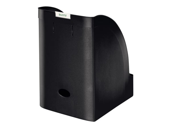 LEITZ arkivmappe Plus Jumbo, DIN A4, polystyren, sort, kapasitet: 205 mm, med håndtakshull på baksiden (5239-00-95)