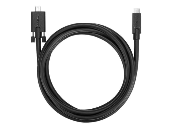 Targus - USB-kabel - USB-C (hann) til USB-C (hann) skrubar - 1.8 m - svart - for P/N: DOCK191USZ, DOCK430EUZ, DOCK430USZ