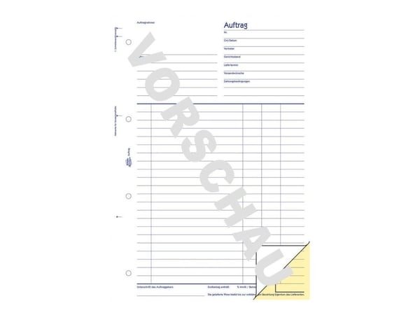Avery Zweckform - Bestillingsskjema - 40 ark - A4 (210 x 297 mm) - dublett - karbonfri