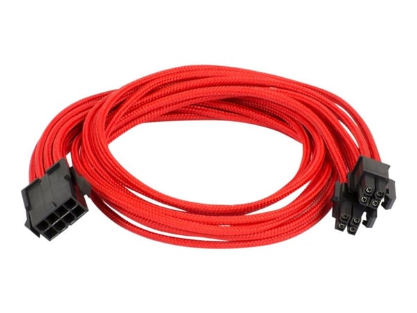 Phanteks - Strømforlengelseskabel - 8-pins PCIe-strøm (hann) til 4-pin intern strøm (hunn) - 50 cm - rød