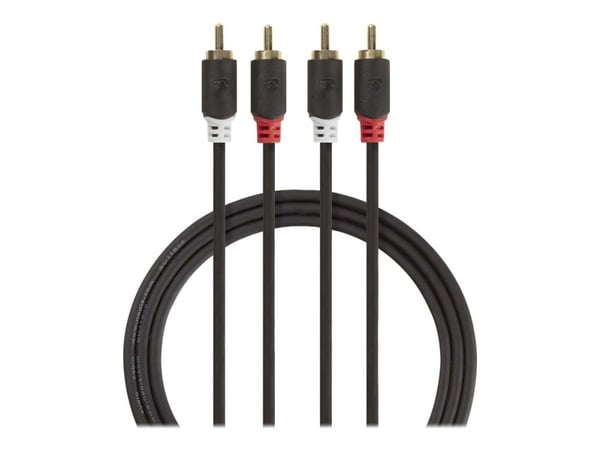 Nedis - Audiokapeli - RCA han til RCA han - 5 m - antracit (sort) - rund